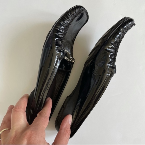 Stuart Weitzman Black Slip On Chain Link Loafer Mules 8 - Picture 8 of 10